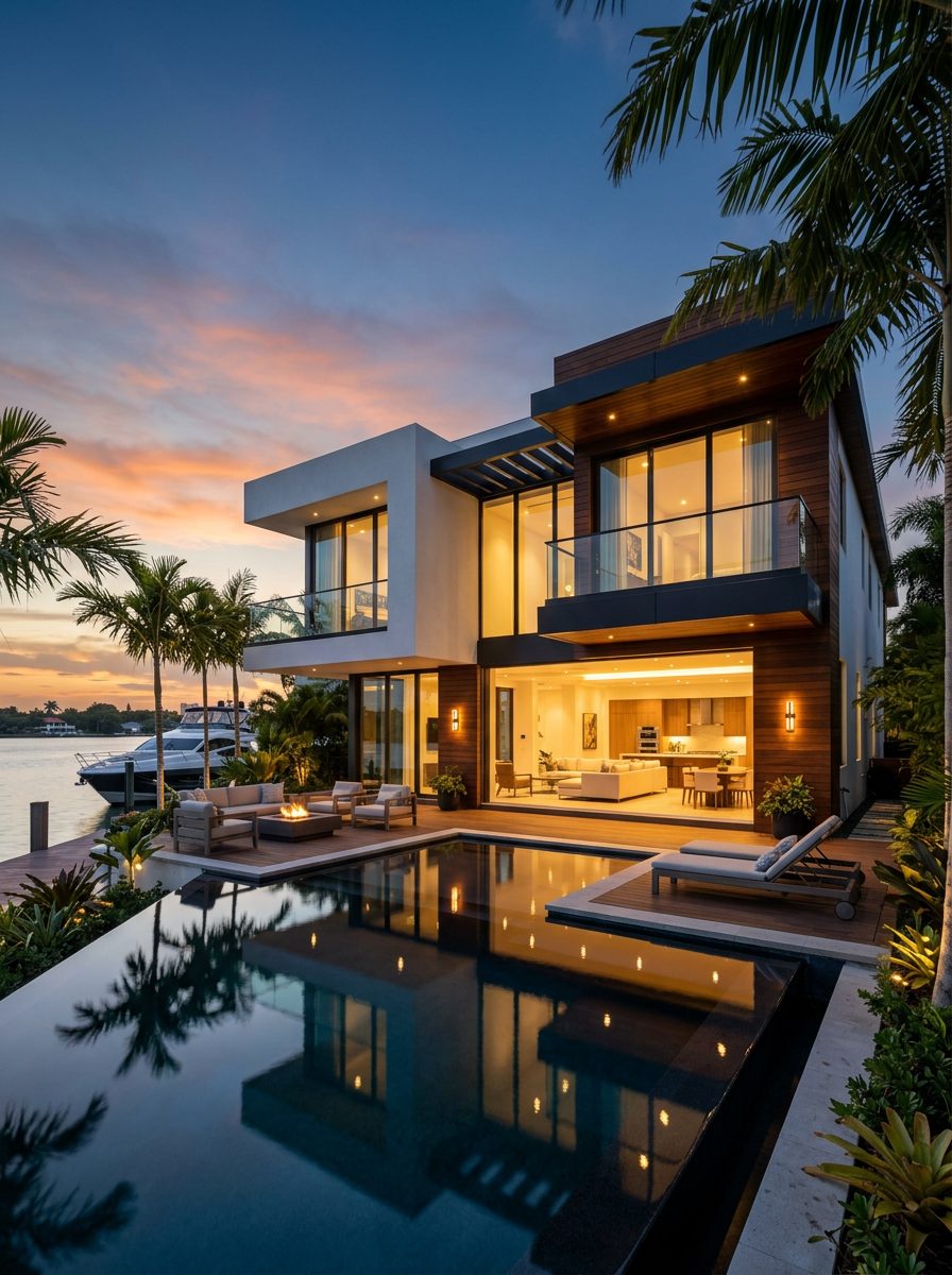 Custom luxury modern home, South Florida